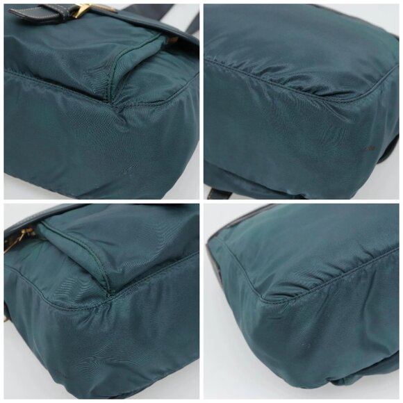 PRADA Shoulder Bag Nylon Green Gold Auth 131481 - Picture 16 of 16